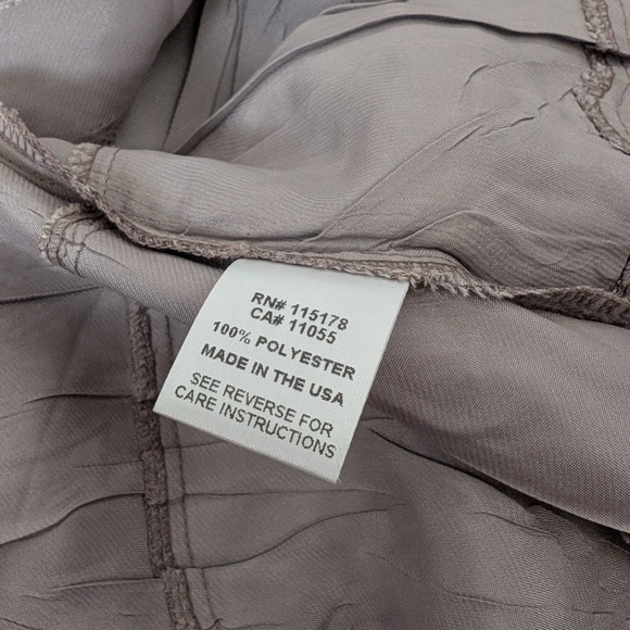 Komarov Charmeuse Dress Luminous Oyster Smoke Ombre Tiered Satin Midi - Picture 11 of 11